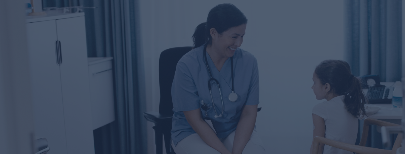 for providers hero image of smiling doctor with child patient