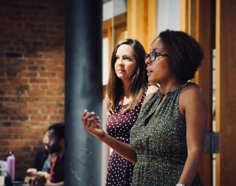 woman talking in meeting