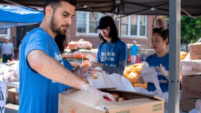 person packaging produce