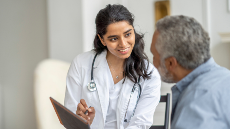 provider with patient, healthcare